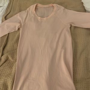Pink lululemon swiftly long sleeve